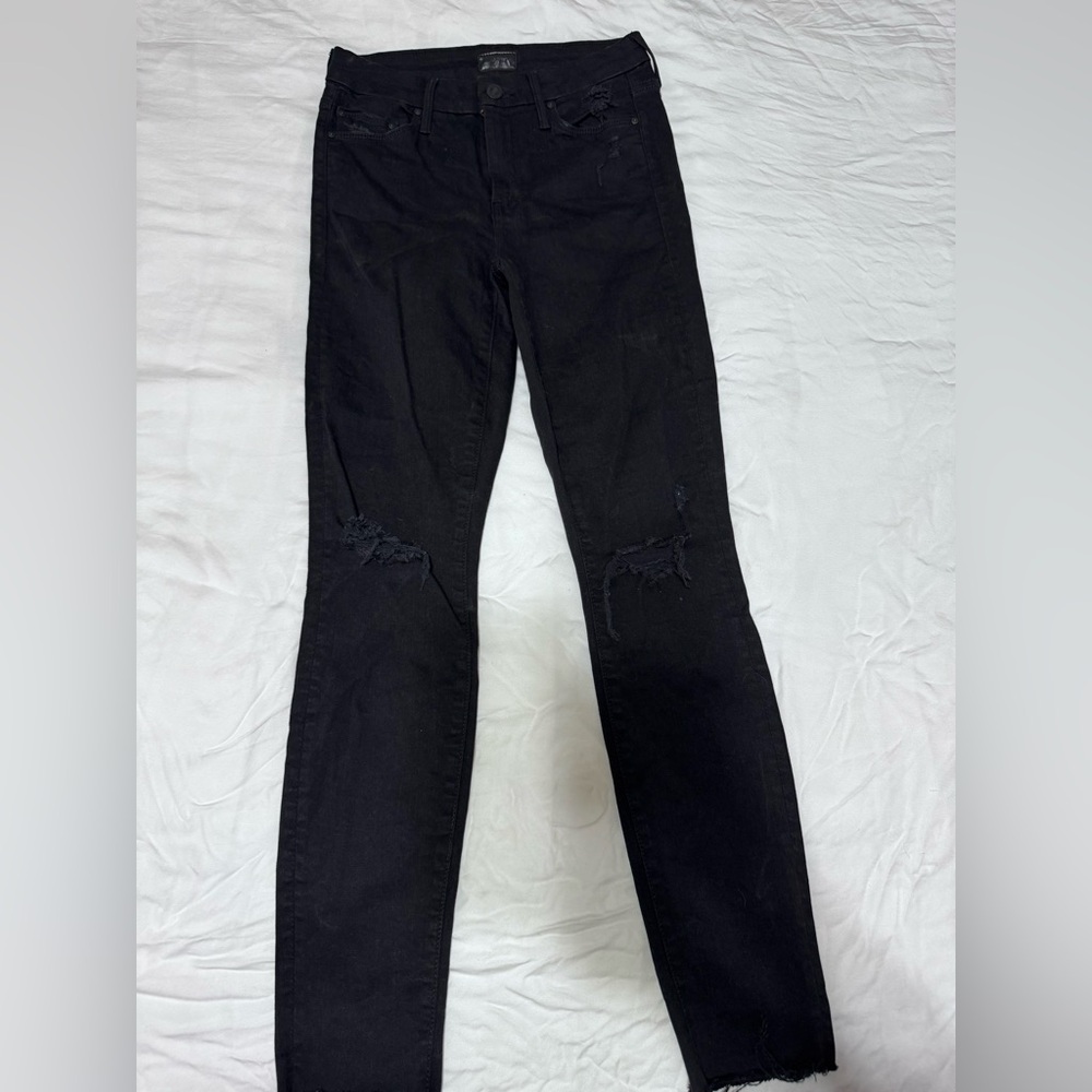 MOTHER Black Ankle & Cropped Jeans